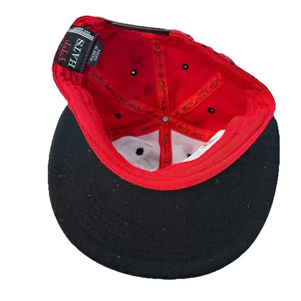 Atlanta Braves Vintage Snapback Hat Cap Black Red Splatter‎